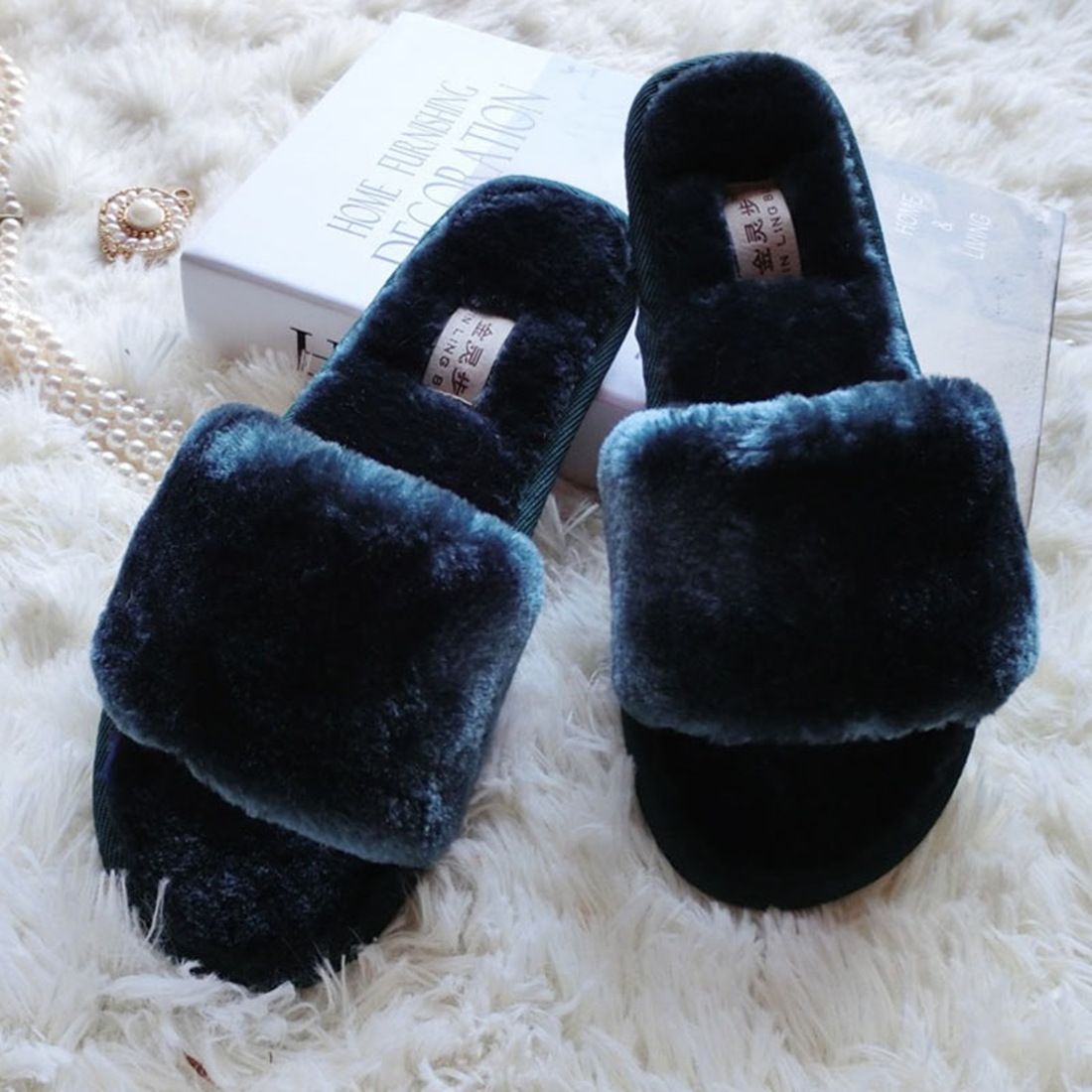 Women's Winter Casual Plush Home Slippers