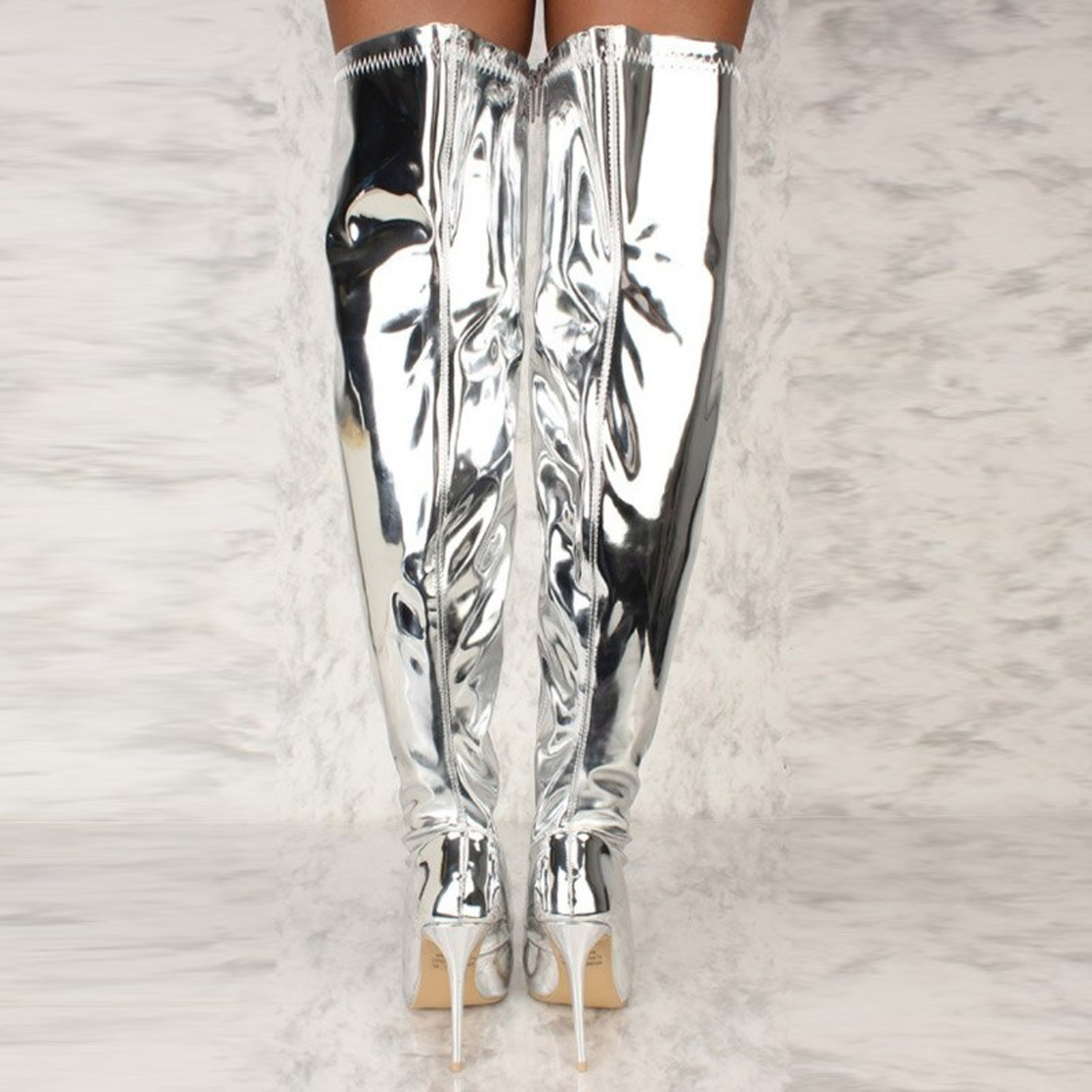 Women's Autumn Casual Zipper Pointed Toe High Boots