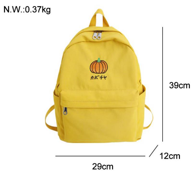 Women's Nylon Backpack With Fruit Embroidery
