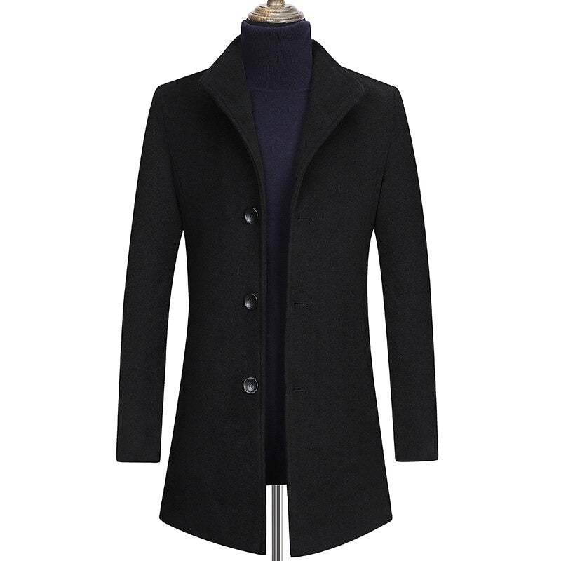 Men's Autumn/Winter Stand Collar Long Sleeve Jacket
