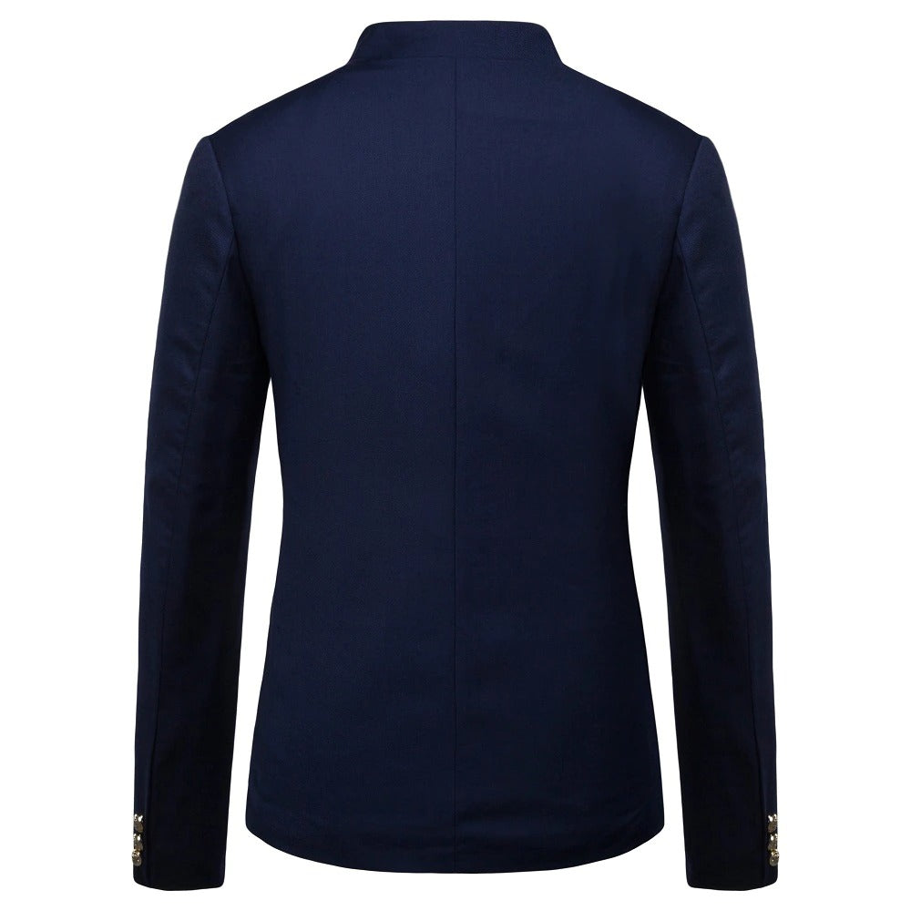 Men's Casual Mandarin Stand Collar Blazer