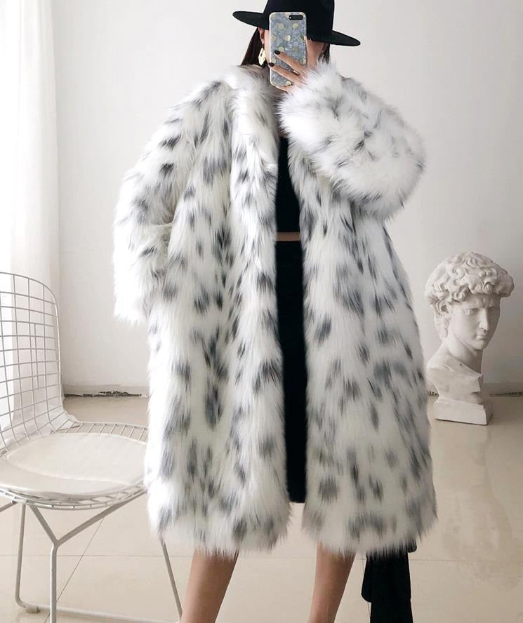 Women's Winter Casual Warm Mid-Long Fur Jacket