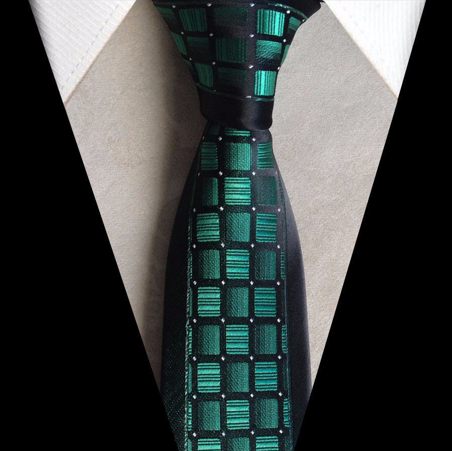 Tie – Male Checkered Necktie With Silver Dots | Zorket