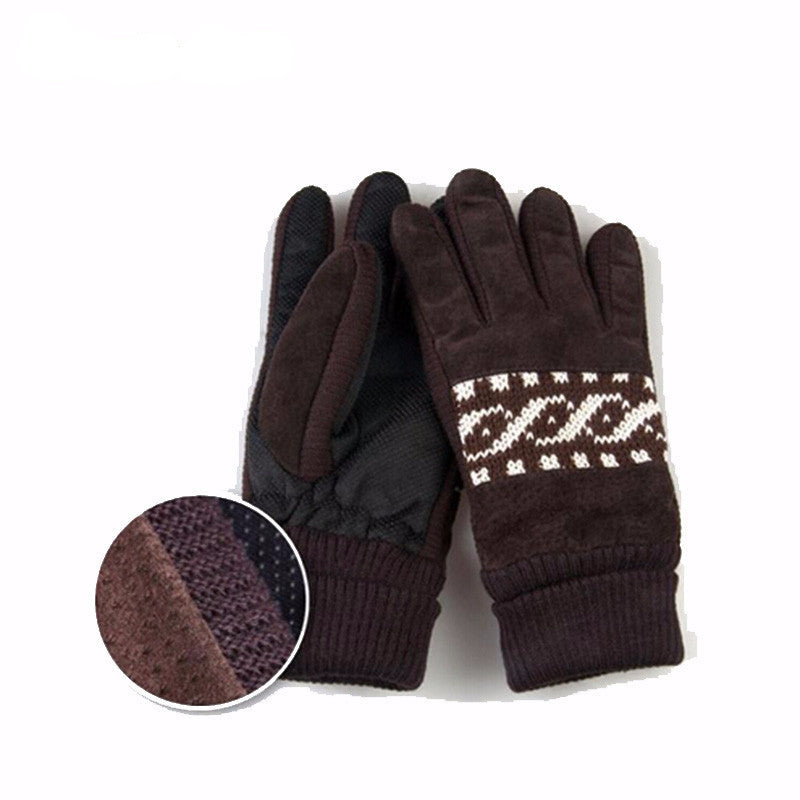 Winter Pig Leather Soft Wool Gloves For Men's - Zorket