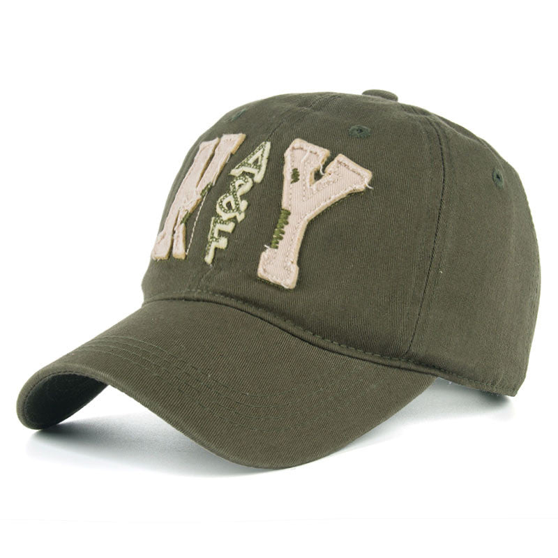 Cotton Baseball Cap With NY Embroidery For Men - Zorket
