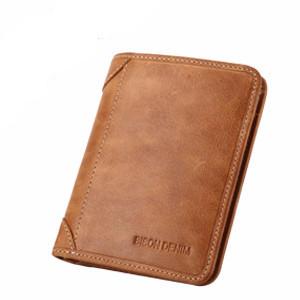 Genuine Leather Retro Brown Wallet For Men