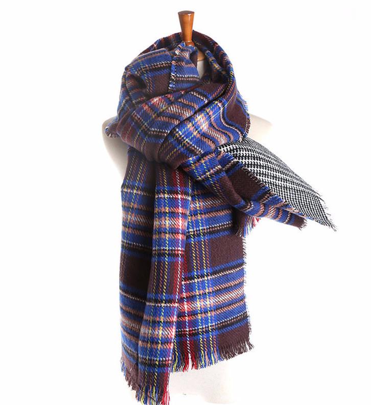 Cashmere Winter Plaid Double-Sided Soft Scarf