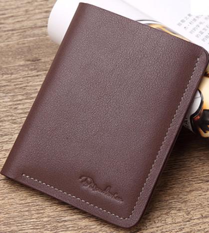 Ultra-Thin Short Leather Wallet For Men
