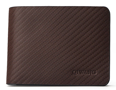 Real Leather Men's Wallet With Carbon Pattern - Zorket