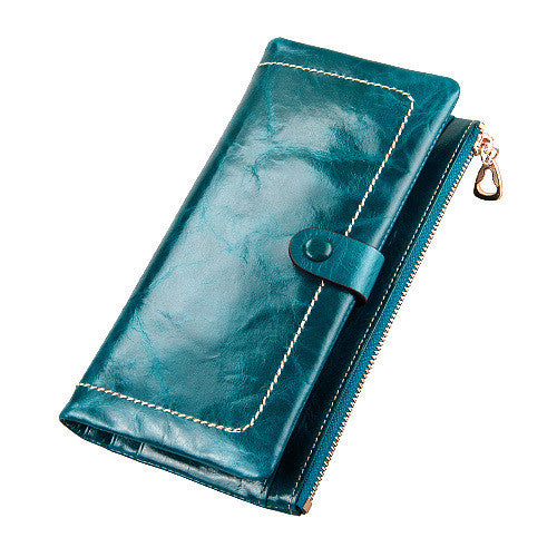 Wallet – Fashion Genuine Leather Women's Luxury Long Wallet Purse Card Holder | Zorket