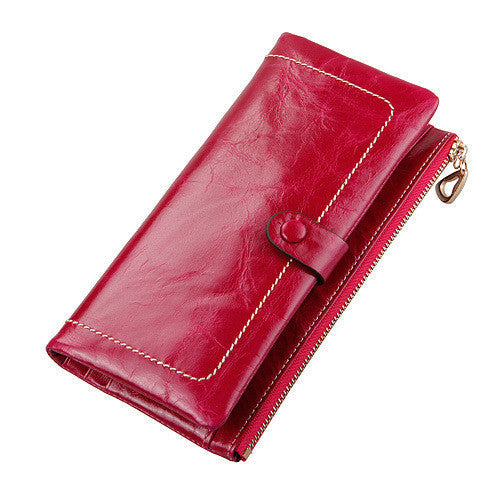 Wallet – Fashion Genuine Leather Women's Luxury Long Wallet Purse Card Holder | Zorket