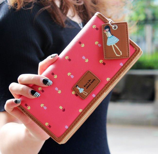 Fashion Cute Women's  PU Leather 6 Colors Wallet Card Holder