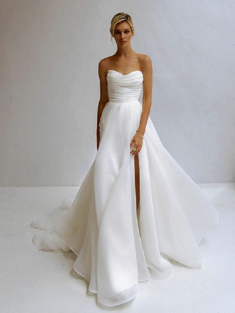 Women's A-Line Sleeveless Wedding Dress