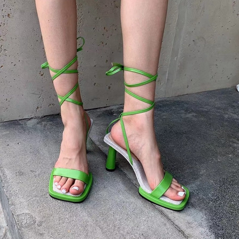 Women's Summer Ankle Strap High Heel Sandals