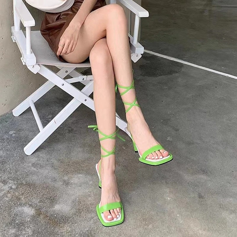 Women's Summer Ankle Strap High Heel Sandals