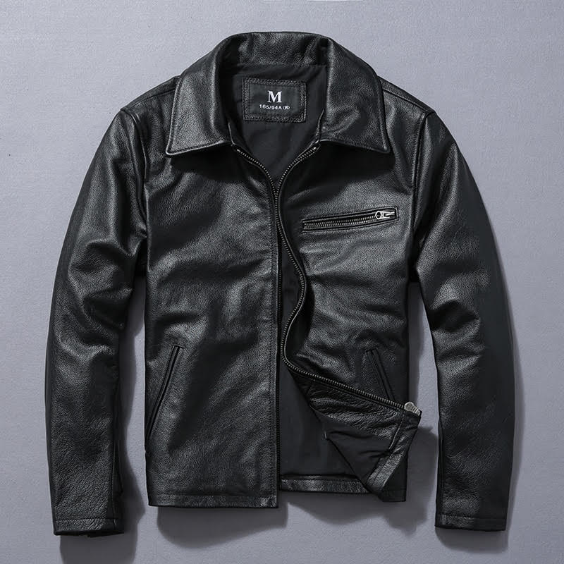 Men's Winter Leather Slim Jacket