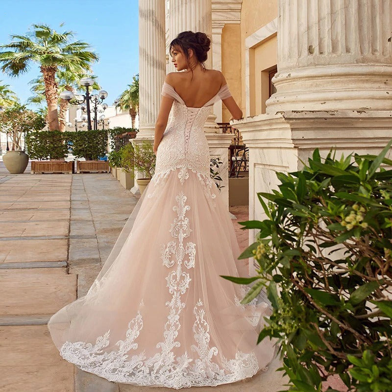 Women's Lace Vintage Wedding Dress