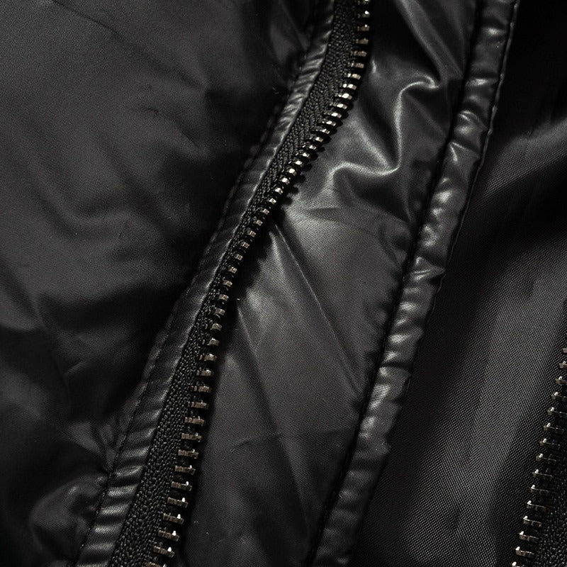 Women's Winter Oversized Black Coat | Short Casual Parka